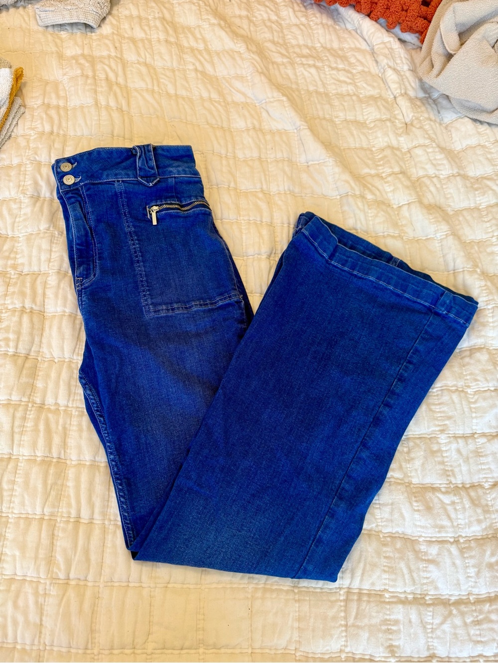 Free People High-Rise Blue Jeans